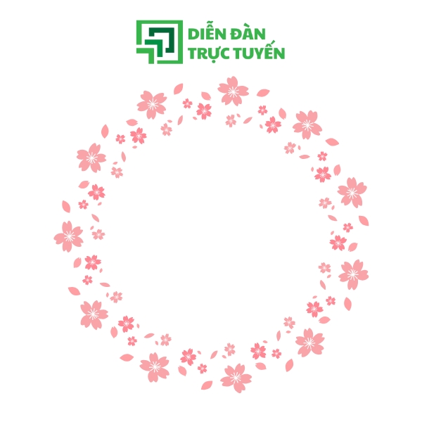 Mẫu Vector Vòng Hoa Đào Vector