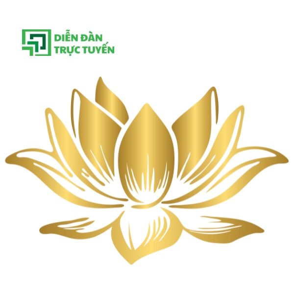 Mẫu Hoa Sen Vector Mạ Vàng Sang Trọng