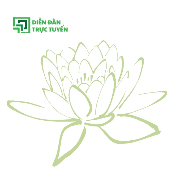 Mẫu Hoa Sen Vector Màu Xanh