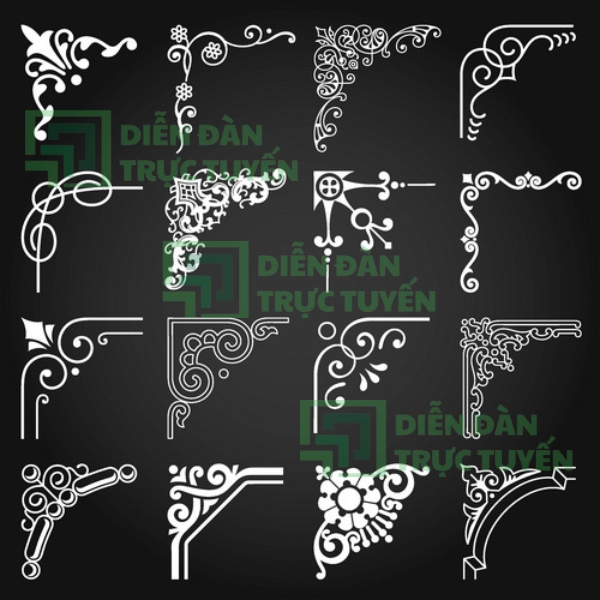 Chi Tiết Hoa Văn Góc Vector Phức Tạp