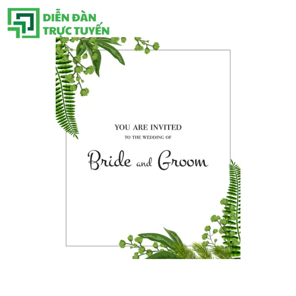 Viền lá vector hiện đại