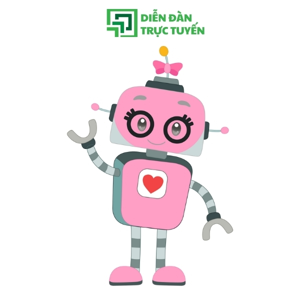 Mẫu Cô Bé Vector Robot Dễ Thương