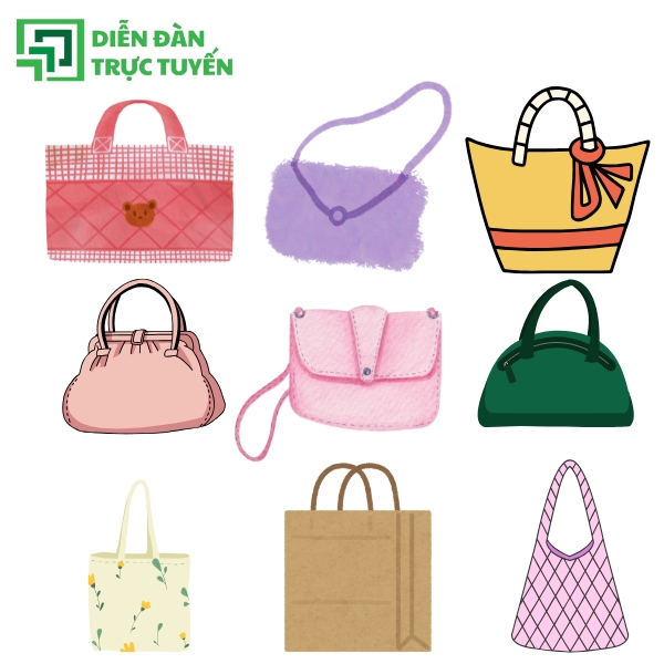 Mẫu Vector Túi Xách Trẻ Trung & Nữ Tính