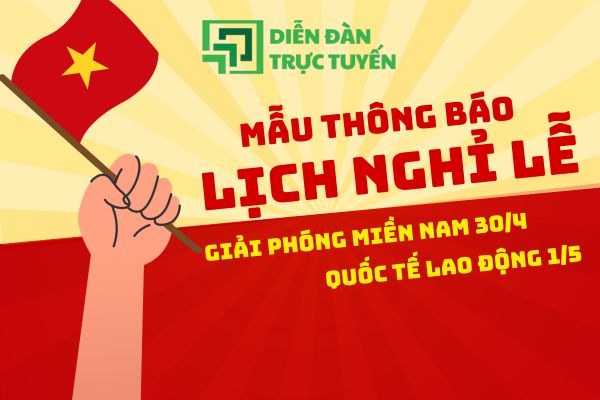 avatar mẫu thông báo nghỉ lễ 30 4 1 5