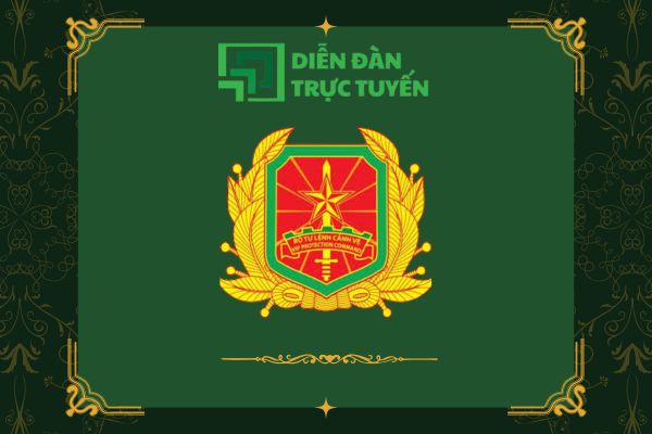 avatar logo bộ tư lệnh cảnh vệ vector