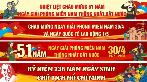Mẫu banner 30/4 - 1/5 vector miễn phí, thiết kế hiện đại, bắt mắt
