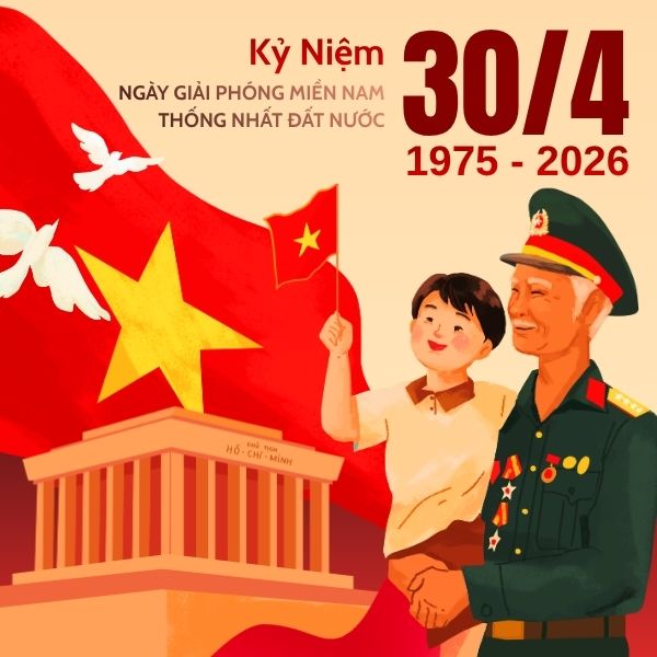 Background lễ thống nhất và Quốc tế Lao động đầy ấn tượng