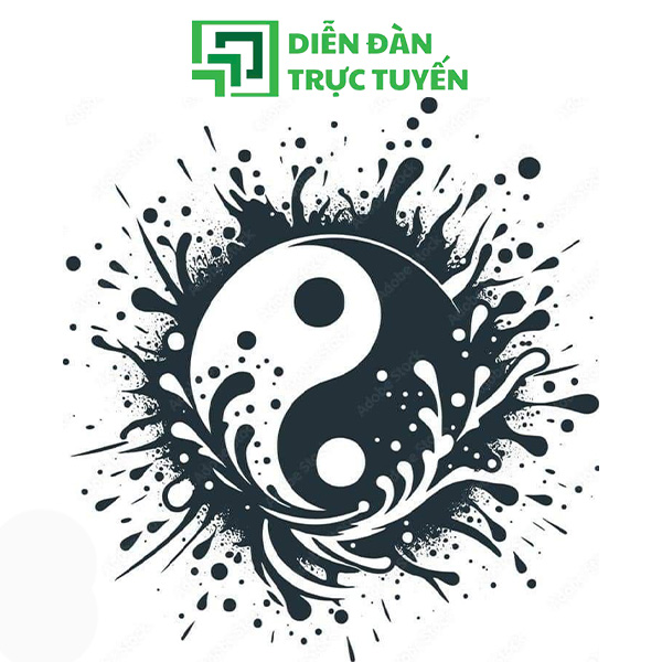 Logo Âm Dương Bát Quái Vector PNG, SVG Không Nền