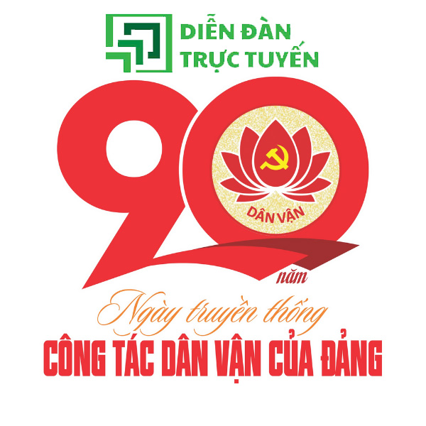 Mẫu vector logo dân vận kỷ niệm 90 năm