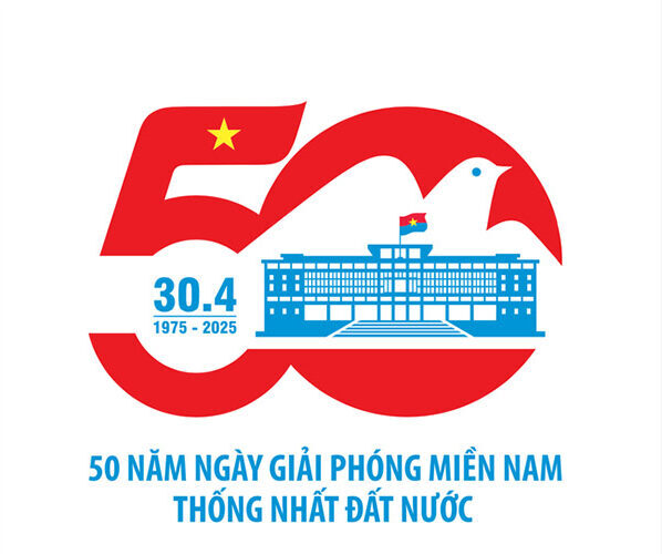Logo Kỷ Niệm 50 Năm Giải Phóng Miền Nam Vector