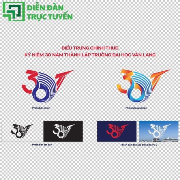Biểu tượng chính thức kỉ niệm 30 năm Trường Đại Học Văn Lang