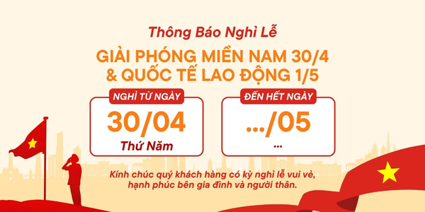 Tải file thông báo nghỉ lễ 30/4 1/5 miễn phí