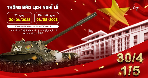 File mẫu thông báo nghỉ lễ 30/4 1/5 vector miễn phí
