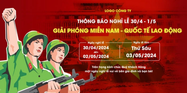Mẫu poster thông báo nghỉ lễ 30/4 1/5 thiết kế chuyên nghiệp