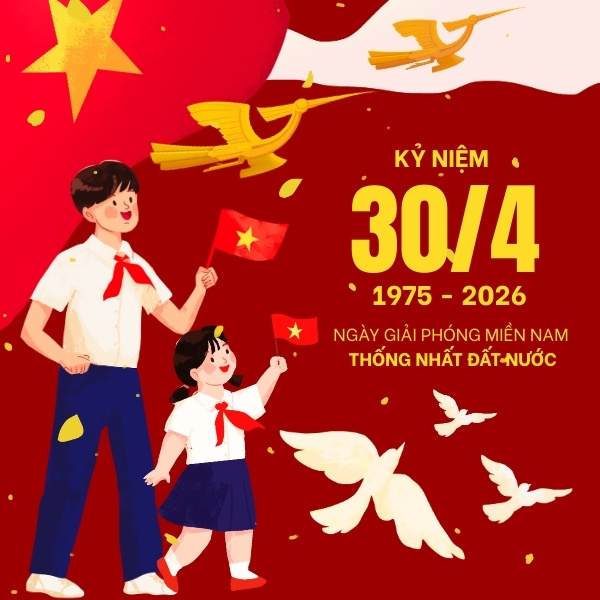 Mẫu thông báo nghỉ lễ 30/4 1/5 cho trường học