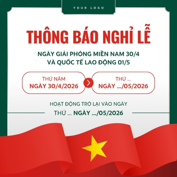 File thông báo nghỉ lễ 30/4 và 1/5 pdf free download