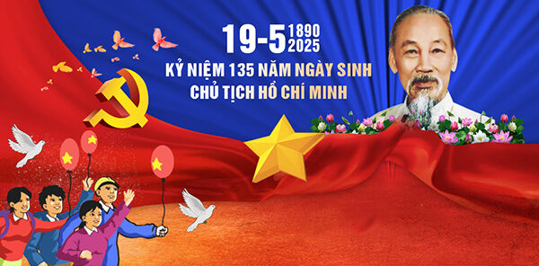 Backdrop Ngày Sinh Bác Hồ 19/5/1890 - 19/5/2025