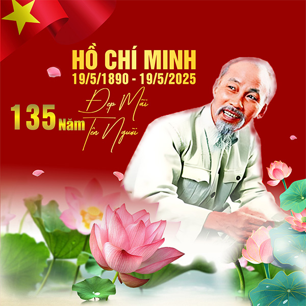 Mẫu Poster Kỷ Niệm 135 Năm Ngày Sinh Chủ Tịch Hồ Chí Minh