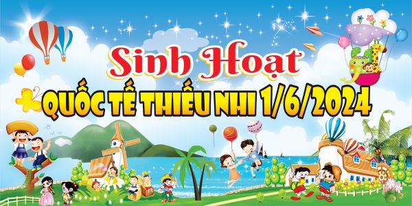 Backdrop Quốc Tế Thiếu Nhi 1/6 Thiết Kế Dễ Thương