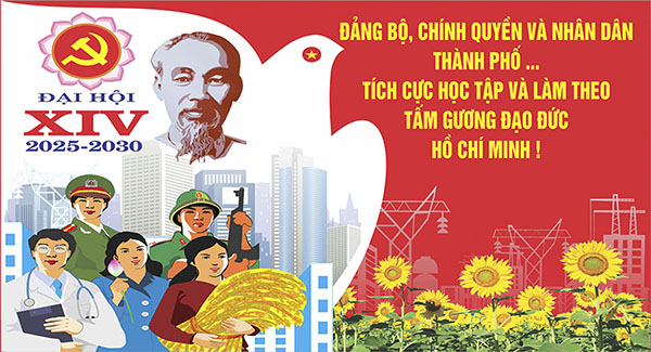 Backdrop Đại Hội Đảng Không Nền, In Rõ Nét