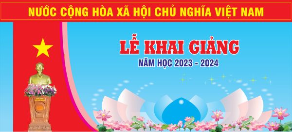 Backdrop Lễ Khai Giảng Vector Đẹp, Trang Trọng