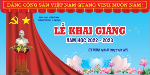 Backdrop Khai Giảng Năm Học Mới Không Nền