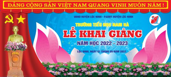 Backdrop Khai Giảng Đẹp, Thiết Kế Chuẩn Bộ Giáo Dục
