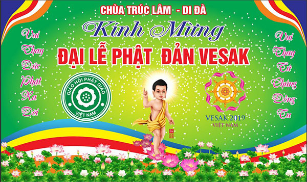 Backdrop Phật Đản File Thiết Kế Trang Trọng, Linh Thiêng 