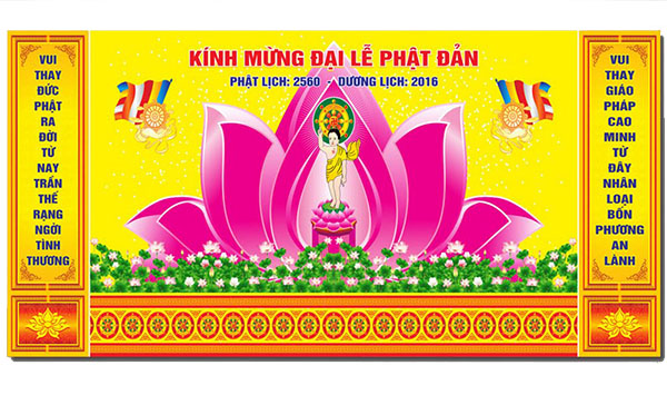 Backdrop Phật Đản File AI, PNG, PSD Miễn Phí 