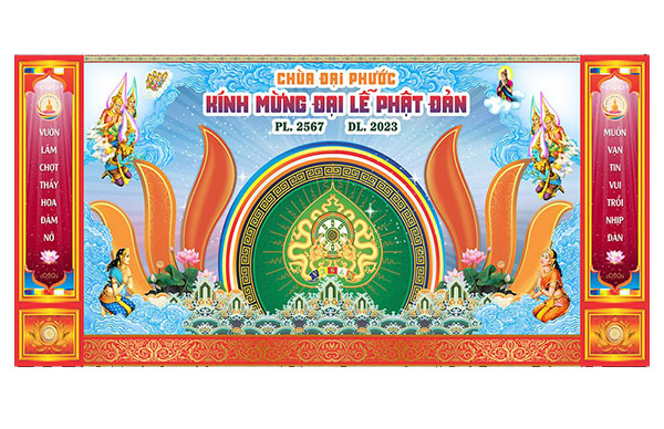 Backdrop Phật Đản Dành Cho Sự Kiện Tôn Giáo 