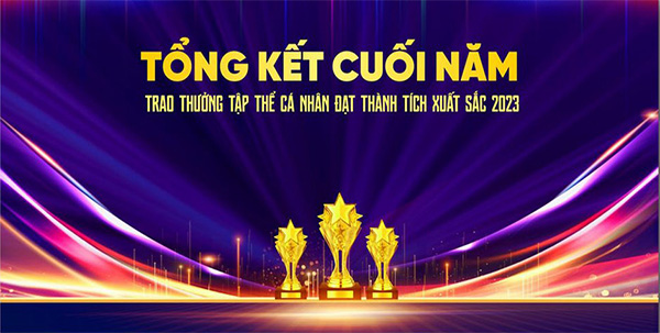 Backdrop Tổng Kết Năm Học Có Logo Trường