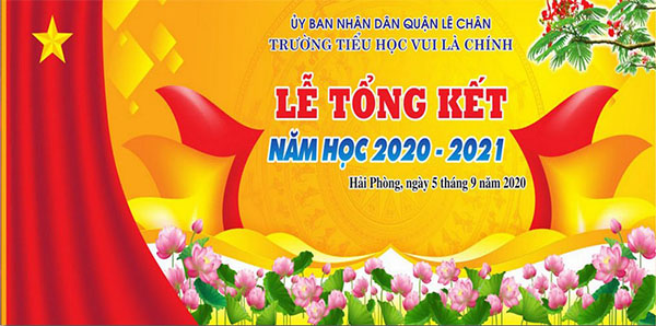 Backdrop Lễ Tổng Kết Năm Học Đẹp, Dễ Chỉnh Sửa