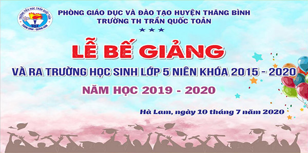 Backdrop Lễ Tổng Kết Cho Trường Học Các Cấp