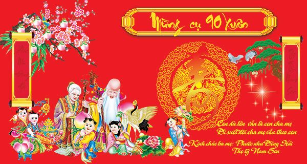 Mẫu Phông Nền Vector Cho Buổi Lễ Mừng Thọ 70, 80, 90 Tuổi 