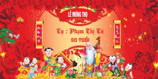 Tổng Hợp Phông Lễ Mừng Thọ Vector Theo Chủ Đề Tuổi 