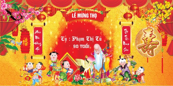 Download Phông Lễ Mừng Thọ Vector File AI, EPS, PSD 