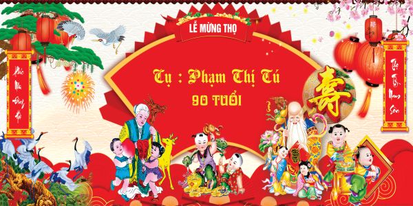 Phông Nền Lễ Mừng Thọ File Vector Dành Cho In Ấn 
