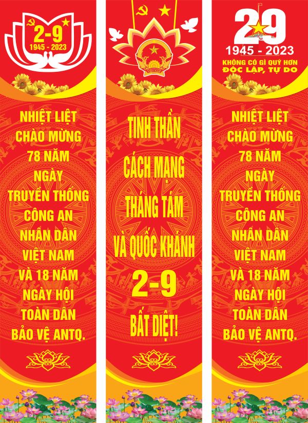 Băng Rôn 2/9 Quốc Khánh Việt Nam Vector 