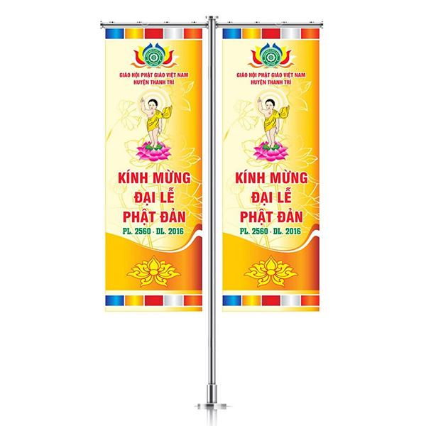 Băng Rôn Phật Đản Thiết Kế Sẵn Dễ Dùng 