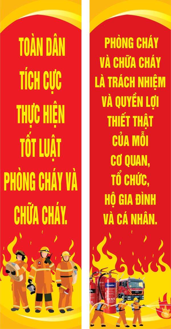 Mẫu Băng Rôn PCCC Đẹp Cho Trường Học 