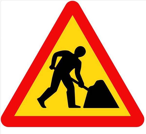 Vector Biển Cảnh Báo Đang Thi Công Định Dạng AI, EPS 