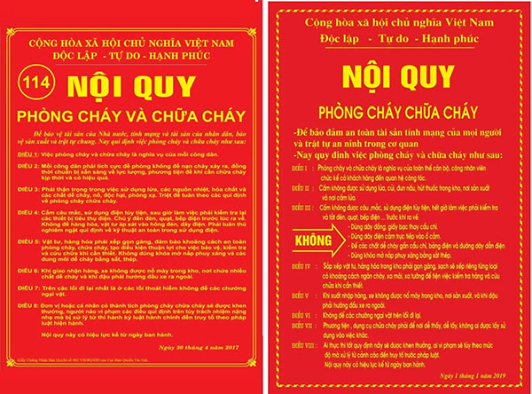 Bộ Nội Quy Phòng Cháy Vector Cho Công Ty, Cơ Quan 
