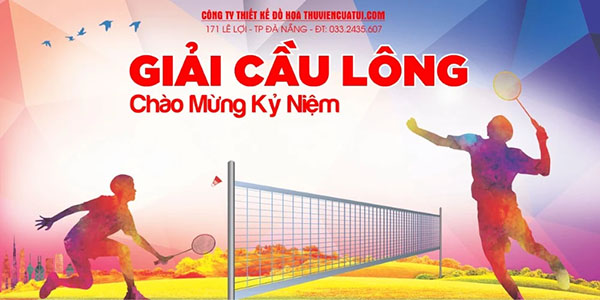 Backdrop Cầu Lông Vector Phù Hợp In Ấn Sân Khấu 