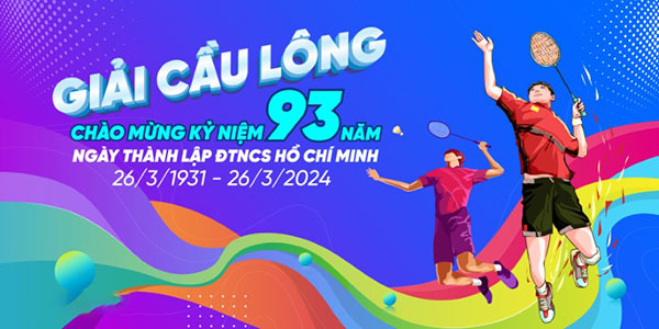 Thiết Kế Backdrop Cầu Lông Vector Độc Đáo 