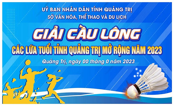 Backdrop Giải Cầu Lông Vector Sắc Nét, Dễ Dùng 