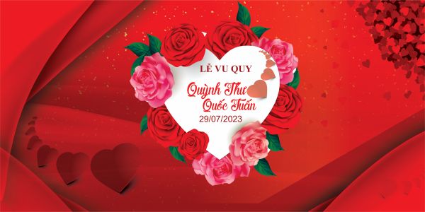 Thiết Kế Backdrop Đám Cưới Vector Lãng Mạn