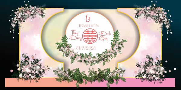 Tải Miễn Phí Backdrop Đám Cưới File Vector