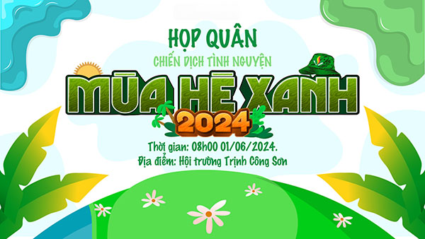Mẫu Backdrop Mùa Hè Xanh Vector Ấn Tượng