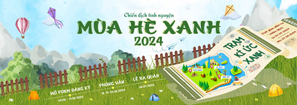 Backdrop Mùa Hè Xanh Vector Đẹp Nhất