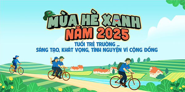 Backdrop Chương Trình Mùa Hè Xanh Vector Rõ Nét 